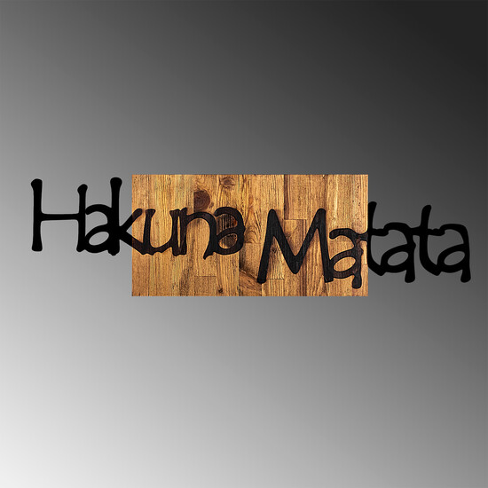 DECORACIÓN MURAL "HAKUNA MATATA" DE MADERA Y METAL image 2