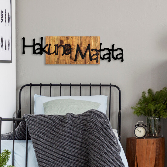 DECORACIÓN MURAL "HAKUNA MATATA" DE MADERA Y METAL image 5