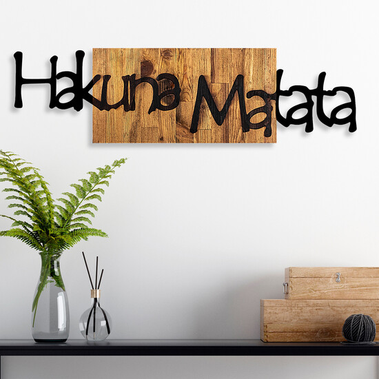 DECORACIÓN MURAL "HAKUNA MATATA" DE MADERA Y METAL image 6