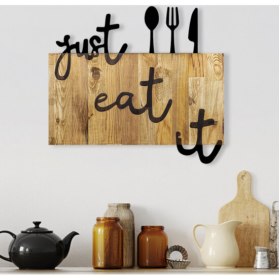 DECORACIÓN MURAL "YOU EAT IT" DE MADERA Y METAL. image 4