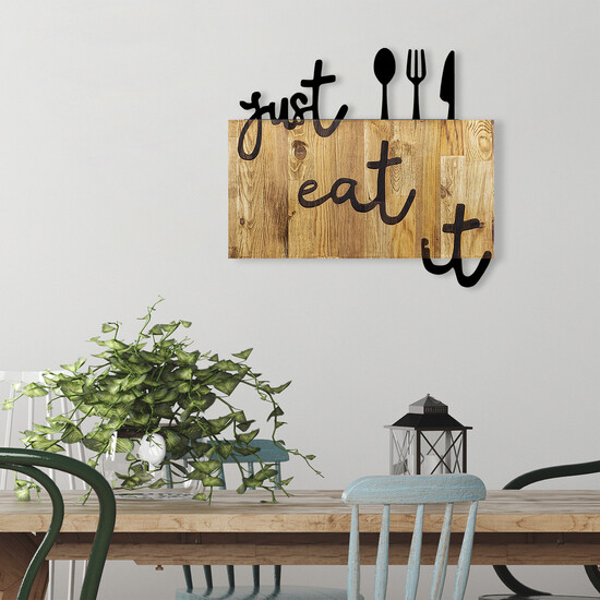 DECORACIÓN MURAL "YOU EAT IT" DE MADERA Y METAL. image 6