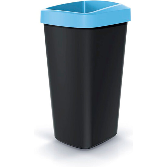 CUBO DE RECICLAJE 45L KEDEN EN PLÁSTICO CON PRÁCTICA TAPA ABIERTA COLOR AZUL. image 0