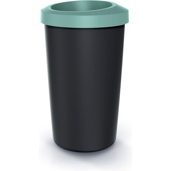 CUBO DE RECICLAJE 25L KEDEN EN PLÁSTICO CON PRÁCTICA TAPA ABIERTA COLOR VERDE. image 0