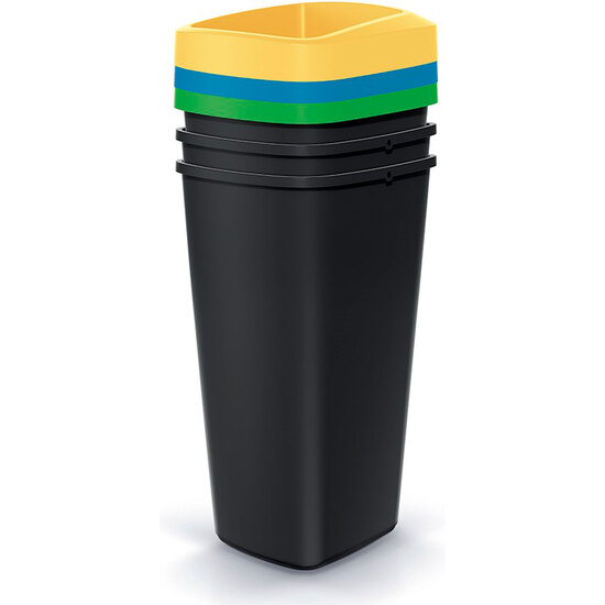 JUEGO DE 3 CUBOS DE RECICLAJE DE 25L CADA UNO KEDEN. image 0