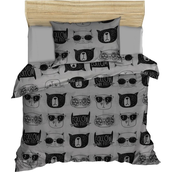 SET DE FUNDA NÓRDICA + 2 FUNDAS ALMOHADA 240X220 NEGRO BLANCO image 0