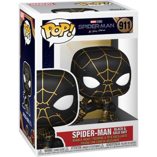 FIGURA POP MARVEL SPIDERMAN NO WAY HOME SPIDERMAN BLACK & GOLD SUIT image 2