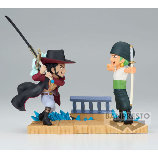 FIGURA RORONOA ZORO VS DRACULE MIHAWK LOG STORIES ONE PIECE 7CM image 1