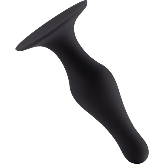 BUTT PLUG WITH SUCTION CUP - SMALL - BLACK image 1