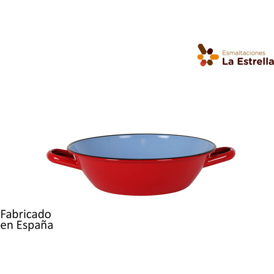 PAELLERA HONDA BORDONADA 28CM ROJO image 0