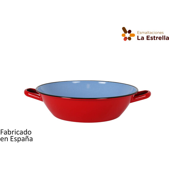 PAELLERA HONDA BORDONADA 32CM ROJO image 0