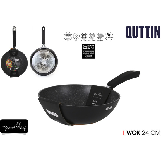 SARTEN WOK 24CM GRANDCHEF QUTTIN image 0