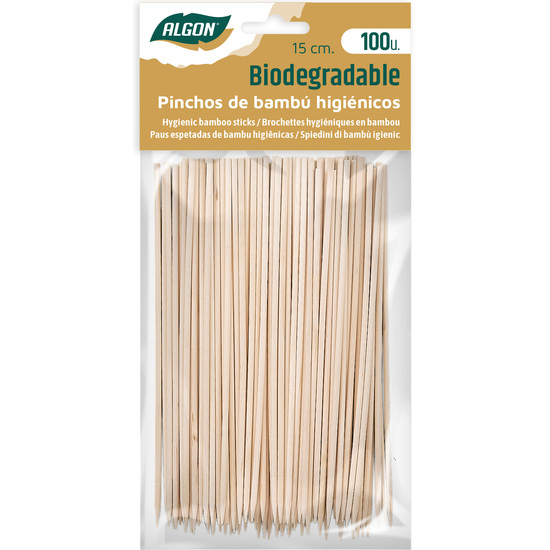 SET-100PINCHO HIGIE.BAMBU 150X2.5MM ALGON image 1