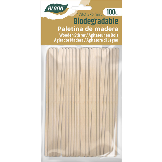 SET-100PALETINAS MADERA 178X1.3X6MM ALGON image 1