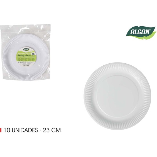 SET-10 PLATO CART. NATURAL 23CM ALGON image 0