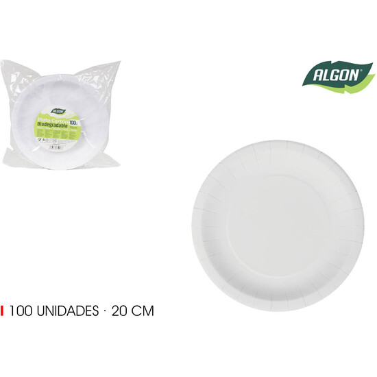 SET-100 PLATO CARTON RED.L/SOJA 20CM ALGON image 0