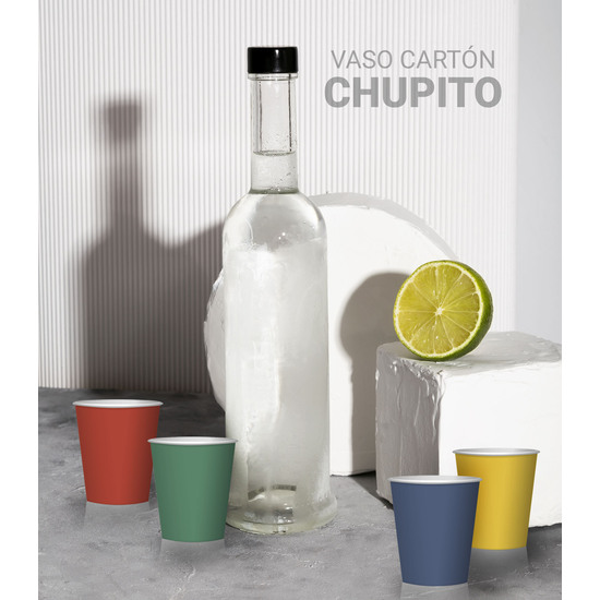 SET-40 VASO CARTON CHUPITO COL.50CC ALGON image 1