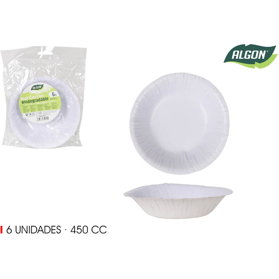 SET-6 BOL CARTON L/SOJA 450CC ALGON image 0