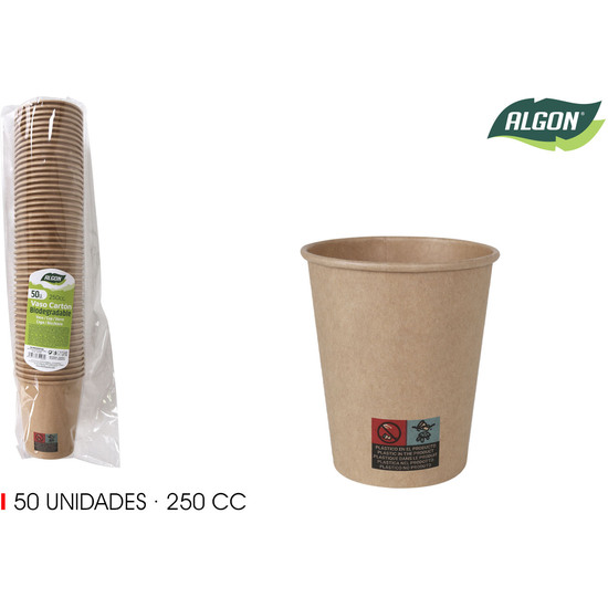 SET-50 VASO CARTON KRAFT 250CC ALGON image 0