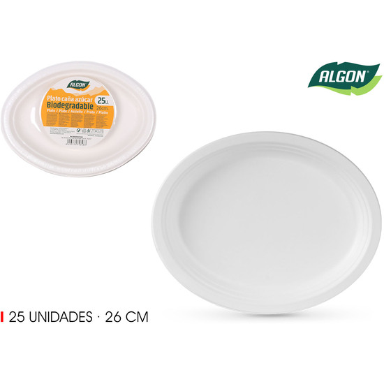 SET-25 PLATO BIO. OVAL 26CM CAÑA ALGON image 0