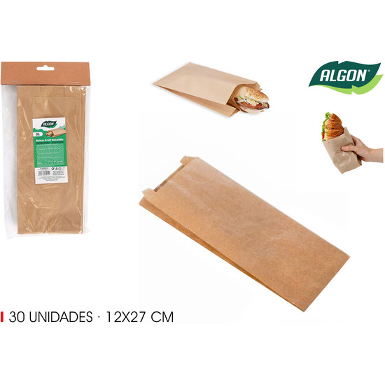 BOLSAS KRAFT BOCADILLOS 30UND ALGON image 0