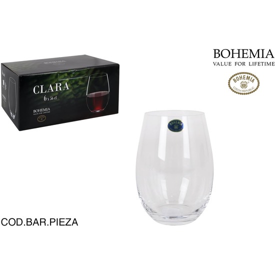 SET 6 VASOS CRISTAL BOHEMIA 560CC CLARA image 0