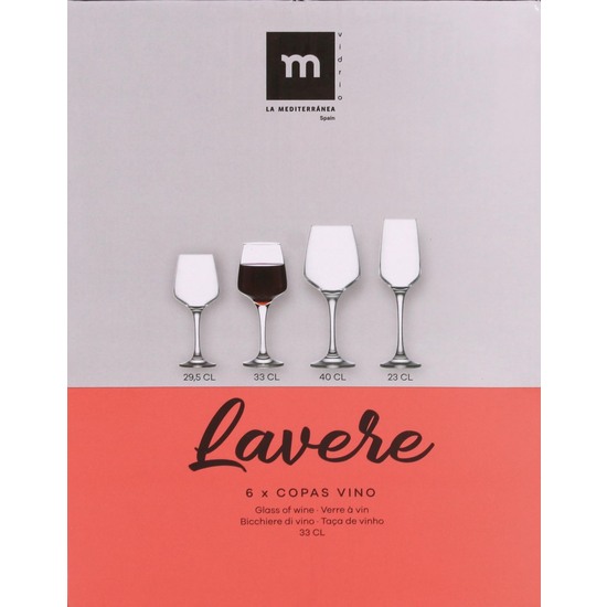 SET 6 COPAS VINO 330CC LAVERE MD image 2