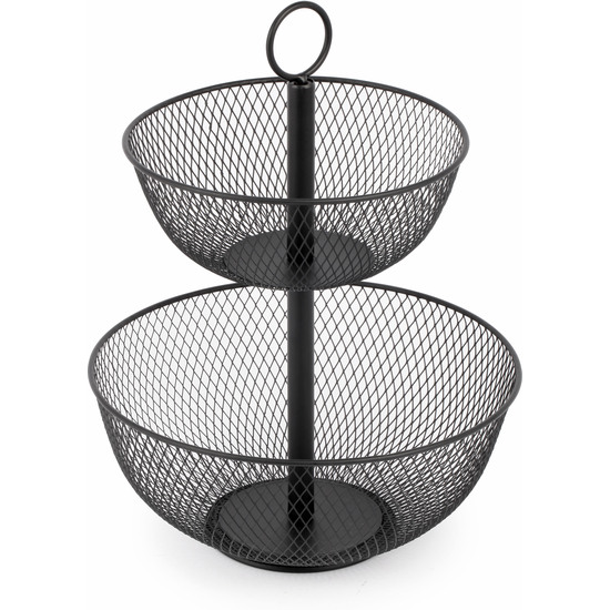 CESTA METAL FRUTERO DOBLE 31X31X41C CONFORTIME image 1