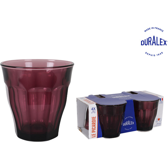 SET 4 VASOS 25CL MORADO/CRANBERRY PICAR image 0