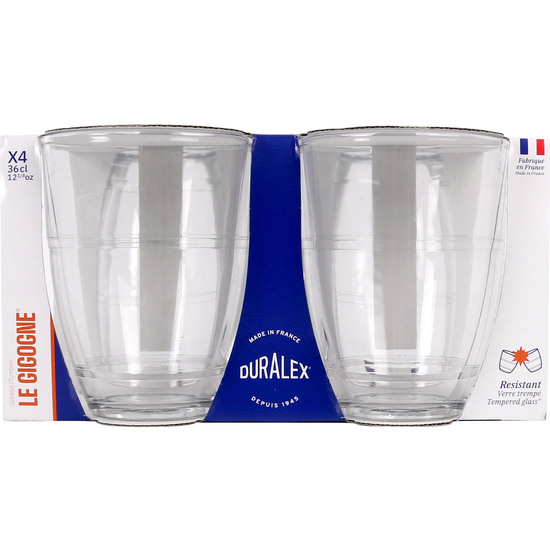 SET 4 VASOS TRANSPARENTE 360CC GIGOGNE image 1