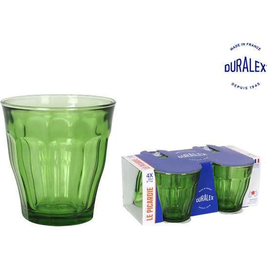 SET 4 VASOS 25CL VERDES PICARDIE image 0