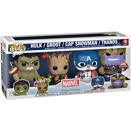 BLISTER 4 FIGURAS POP MARVEL HOLIDAY EXCLUSIVE image 0