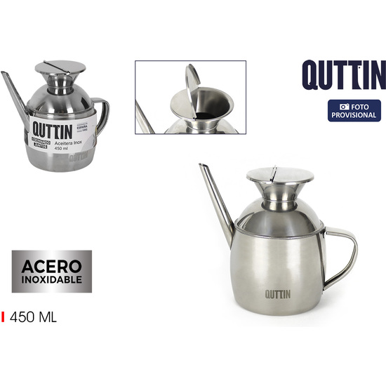 ACEITERA INOX 450ML QUTTIN image 0