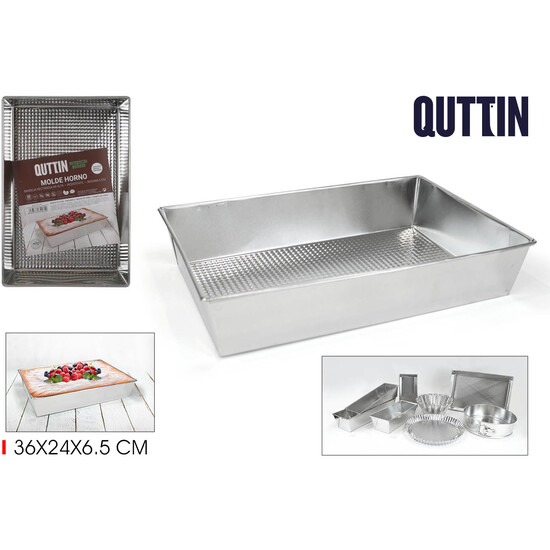 BANDEJA HORNO 36X24X6.5CM RECT.TIN QUTTIN image 4