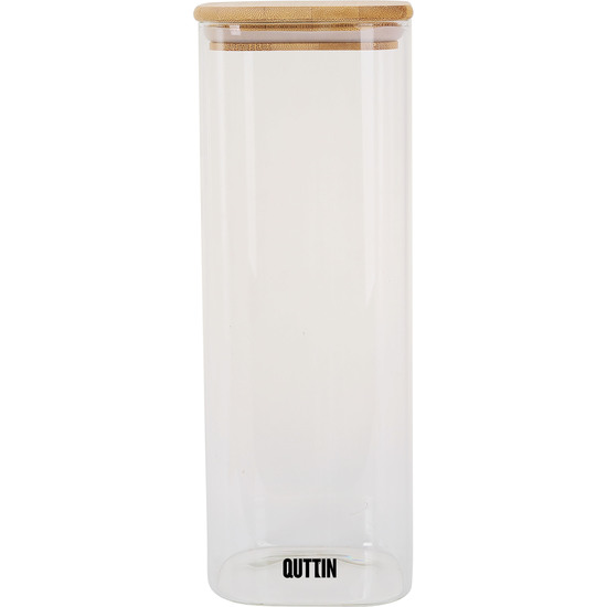 TARRO BORO 10X27CM CUADRADO BAMBU QUTTIN image 1