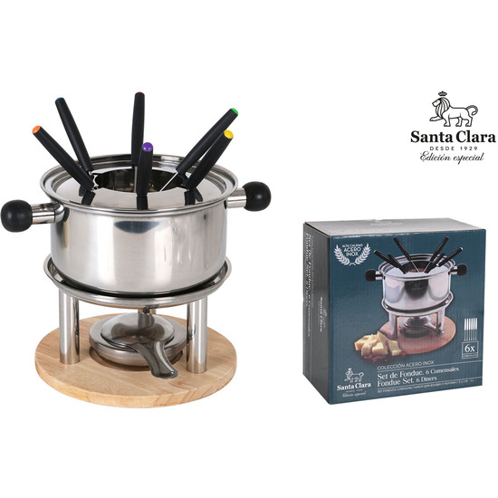 FONDUE ACERO INOX 6 COMENS. SANTA CLARA image 0