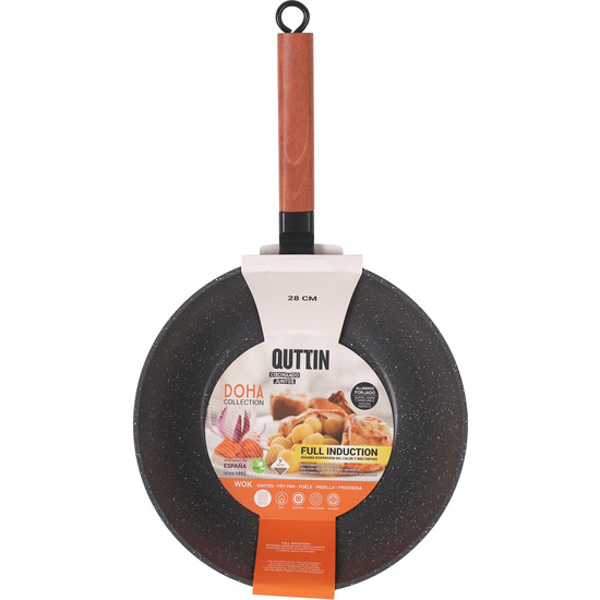 WOK 28CM ALUM. FORJ. FULL DOHA QUTTIN image 1