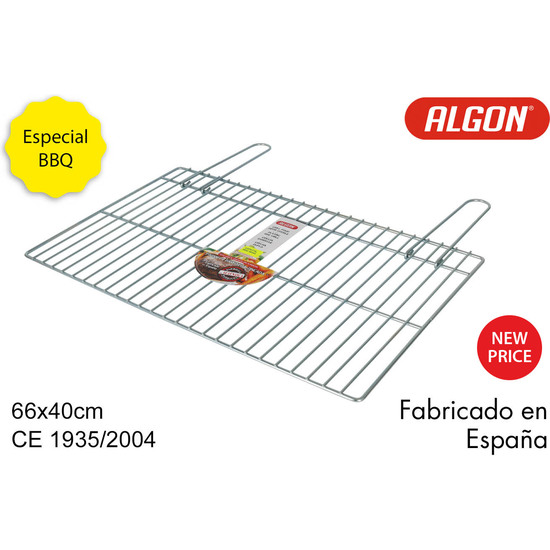 PARRILLA BARBACOA 66X40CM SIMPLE ZINCADA ALGON image 0