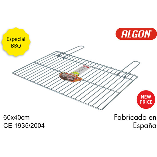 PARRILLA BARBACOA 60X40CM SIMPLE ZINCADA ALGON image 0