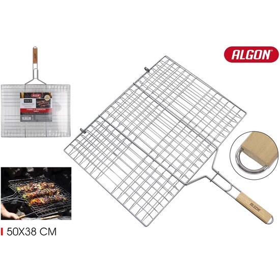 PARRILLA BBQ CR-WOOD S/PATAS 50X38CM ALGON BBQ image 0