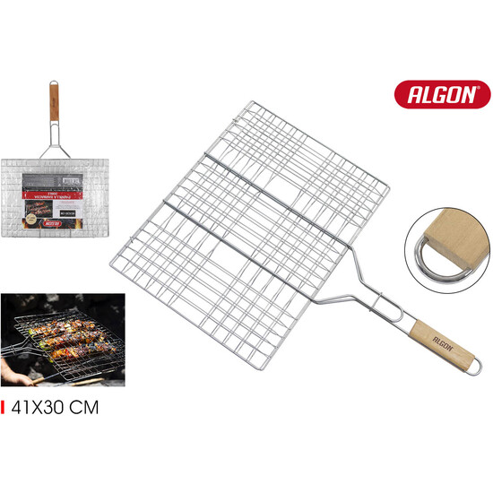 PARRILLA BBQ CR-WOOD S/PATAS 41X30CM ALGON BBQ image 0