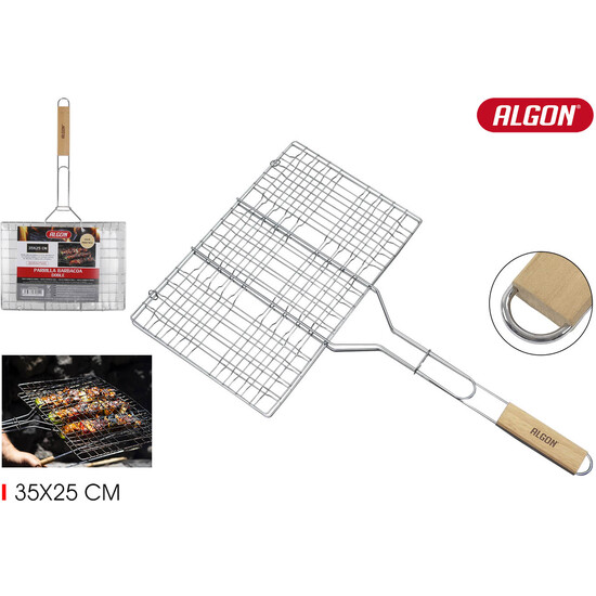 PARRILLA BBQ CR-WOOD S/PATAS 35X25CM ALGON BBQ image 0