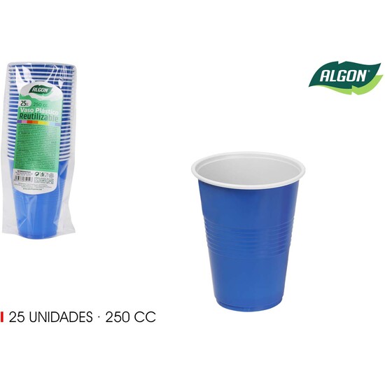 SET-25 VASO BICOLOR AZUL-BL 250 ALGON image 0