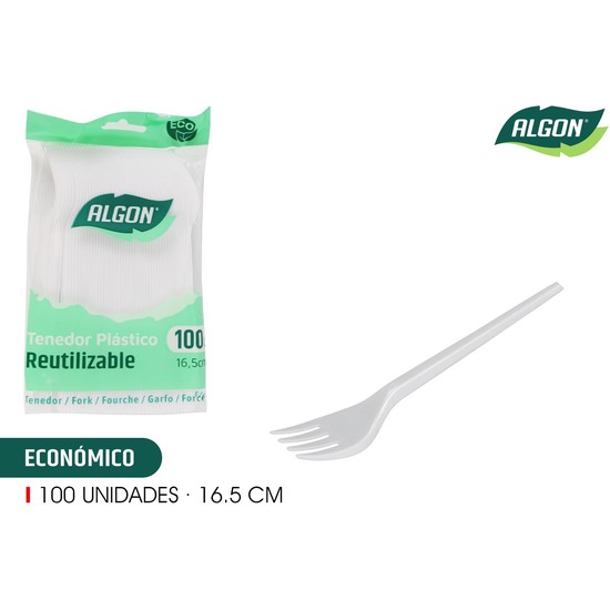 SET-100 TENEDOR ECO. 16.5CM ALGON image 0