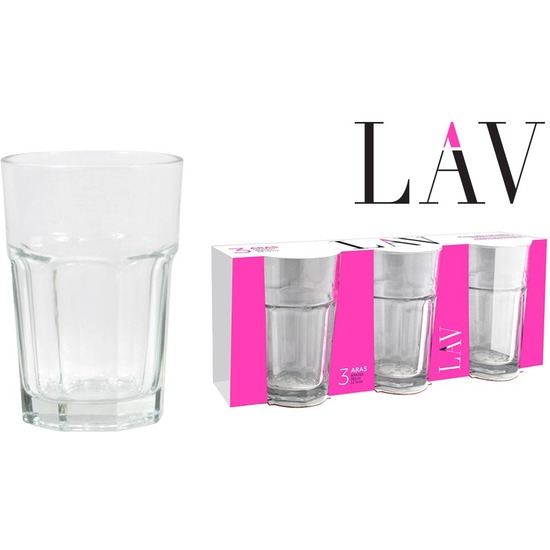 SET 3 SOFT DRINK GLASSES 360CC  image 0