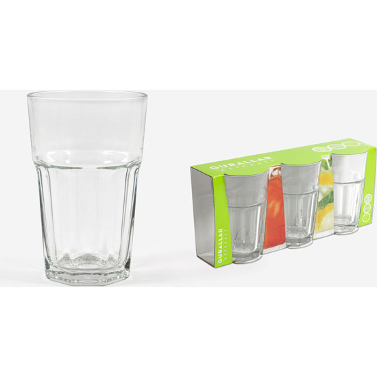 SET 3 SOFT DRINK GLASSES 360CC  image 1