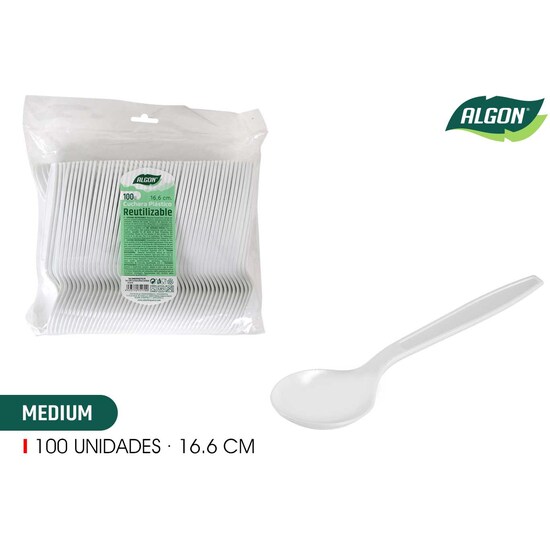 SET-100 CUCHARA MEDIUM 16.6CM ALGON image 0