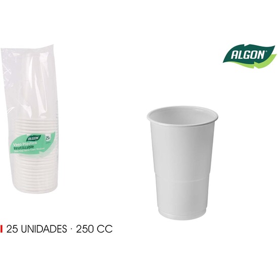 SET-25 VASO BLANCO 250CC ALGON image 0