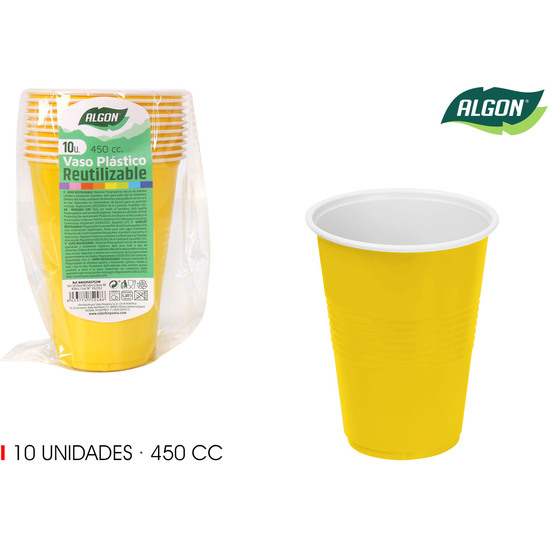 SET-10 VASO BICOLOR LIMON-BL 450 ALGON image 0