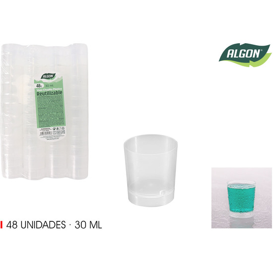 SET-48 VASO CHUPITO PP 30ML ALGON image 0