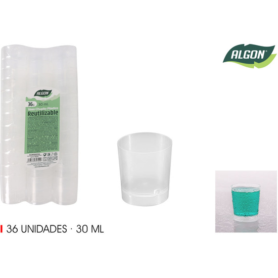 SET-36 VASO CHUPITO PP 30ML ALGON image 0